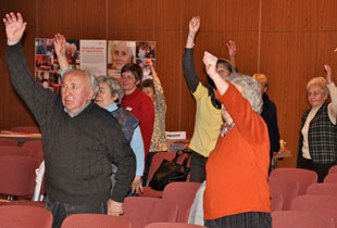 Seniorengymnastik in der Stadthalle Altdorf